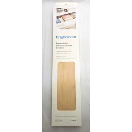Brightroom Bamboo Expandable Drawer Divider Organizer 12"-18" Lgth 2 Per Box New