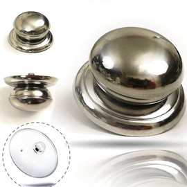 FAIMEX Kerafactum – Replacement Handle Universal Handle Stainless Steel Pot Lid Knob Handle Stainless Steel Pot Lid Cover Knob, Stainless Steel, Pack of 2