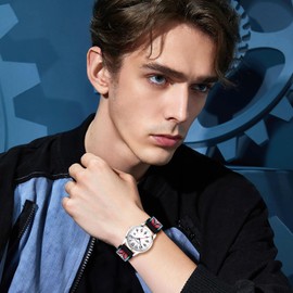 OIDEA Braided Elastic Nurse Watch for Medical: 12/24 Hour Military Time Dial Second Hand Analog Wrist Watch for Medical Professionals Students Doctors, Nylon Colored Band Style a