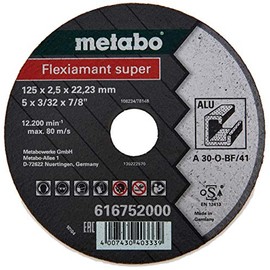 Metabo 616752000 Flexiamant Super Aluminium Disc, Green, 125 x 2.5 x 22.2 mm