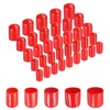 sourcing map 100pcs Round Rubber End Caps Protective Caps 5/8"
