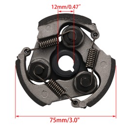 WOOSTAR Embrague Pad con 3 Springs Reemplazo para 2 Tiempos 47cc 49cc 50cc 53cc Coolster Mini Pocket Bike Dirt Pit Bike Crosser ATV