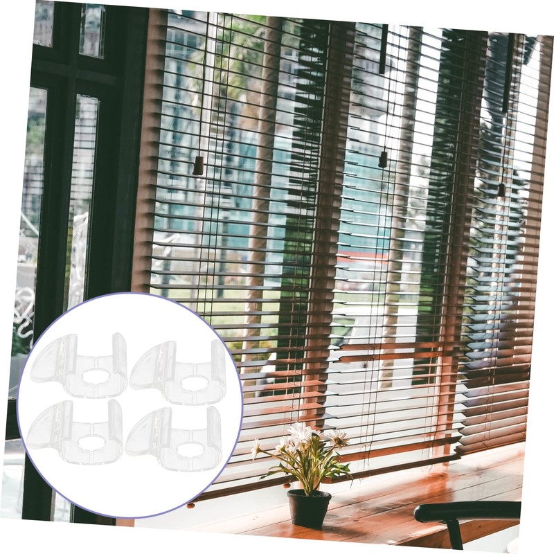 MAGICLULU 4Pcs Transparent Roller Shade Pulls Blind Clips for Easy