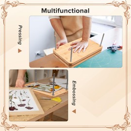 Book Press, Book Press Bookbinding, Paper Press, Book Binding Press, Portable Bookbinding Press for Handmade Bookbinding, Padding Press, Book Binding Clamp, Bamboo Flower Press 13 * 7.7 inch