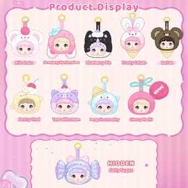 REIVIVORA Mini Nommi Plush Mystery Box, Kawaii Nommi Sweetness 100 Series Blind Box 1PC(1 of 10 Possible Styles) Cute Figures Collectible Toys Birthday Gifts (1PC BlindBox)