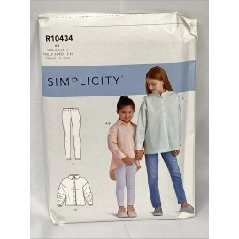 Simplicity Easy-to-Sew Pattern R10434 Size 3-6 Kids Pants and Shirt