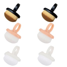 6 PCS Fingernail Dust Brushes, Nail Scrubbers Featuring Soft Bristles and a Convenient Ring Design for Effortless Nail Cleaning,Ideal Finger Duster Tools