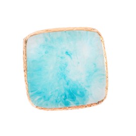 Healeved 1Pc Blue Resin Square Nail Display Plate Manicure Palette for Nail Art Color Mixing and Blending for Home and Salon Use Easy to Clean and Wipe Off