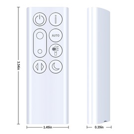 TCNOUMT Replacement Fan Remote Control Compatible with Dyson Dual-Direction Air Purifier Cool Fan TP04 TP06 TP09 DP04 TP07 TP08 TP7C, (Part Number: 969154-02), White