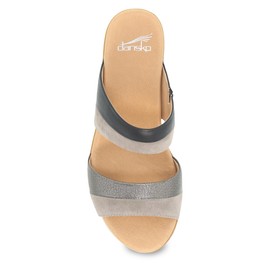 Dansko Theresa Multi-Strap Slip-On Sandal for Women - A Subtle Heel and Memory Foam for All-Day Comfort - Soft Leather and Unique Design for Ease from Work to Event Black 8.5-9 M US