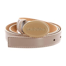 VALENTINO Block Plaque Buckle Belt W105 Beige/Oro - Can be Shortened, Beige / Oro