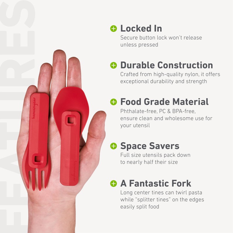 Humangear GoBites Click | Travel & Camping Utensils | Portable