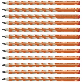 Ergonomic Graphite Pencil - STABILO EASYgraph - Right-Handed - Pack of 12 - Orange - HB