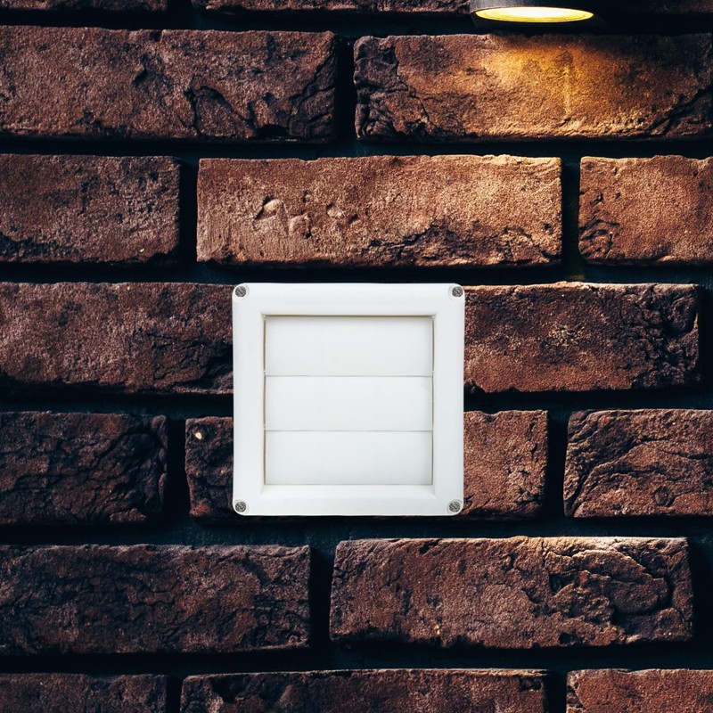 TEHAUX Louvered Air Vent Cover for Exterior Wall Durable Plastic