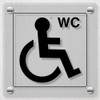 V Safety Disabled WC Symbol - 200 x 200 mm