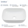 Lordear Vessel Sink 14 x 10 Inch White Ceramic Porcelain