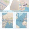 Niuoppy 2Pcs Passport Holder, World Map Passport Cover, Travel Wallet