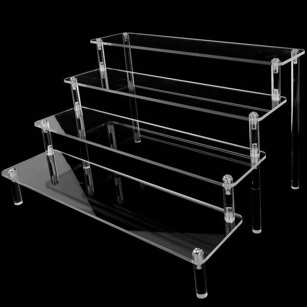 Towviy Acrylic Display Stand, 4 Tier Acrylic Display Stand, Transparent