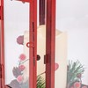 Red Holly Berry and Pine Look Distressed 13.5 Inch Metal