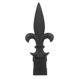 ZXNhome 15Pcs Metal Fence Finials Fits 1" - Aluminium Alloy Trident Spear Black Fence Topper Fence Caps Spear Tips Post Caps for Yard Garden Lawn Iron Picket Fence Spire Decoration