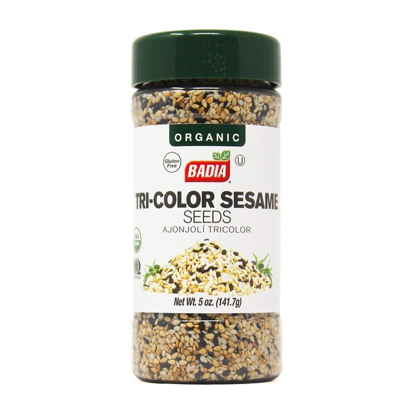 3 Pack -Organic Tricolor Sesame Seeds Black White Toasted/Ajonjoli Organico 3x5 oz