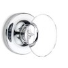 Dummy Oval Egg Crystal Door Knobs Polished Chrome Round Rosette