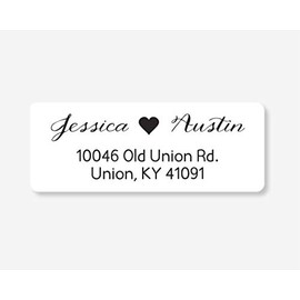 60ct - Wedding Invitation Return Address Labels, Wedding Invitation Return Address Stickers (#338-WH)