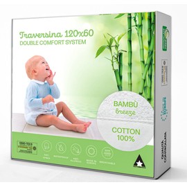 ALLSTOREITALIA Baby Cot Mattress Protector for Newborns, Waterproof Soft Bamboo, Breathable Cotton, Anti Choking, Size 60 x 120 cm, Oeko-Tex, Moisture Resistant