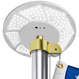 HOOPLE Flag Pole Light Solar Powered, Solar Flag Pole Light for Most 15 to 25 Ft In-Ground Flag Pole, Super Bright Flag Pole Solar Light from Dusk to Dawn (248 LED)