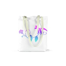 Le Jardin du Lin Printed Shopping Bag, Foldable, Fabric Bag with Two Long Handles, Size: 34 x 40 cm