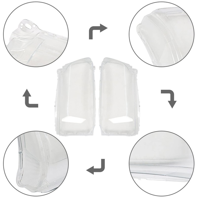 labwork Headlight Lens Cover Lampshade Pair Replacement for Land Rover