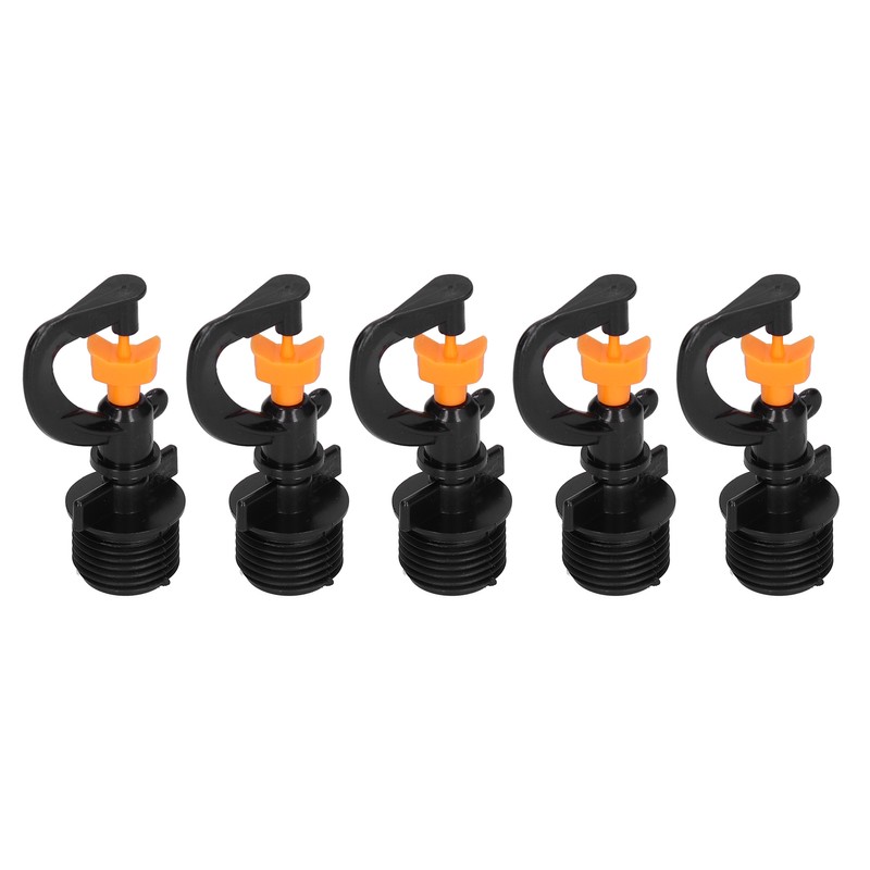 5PCS G1/2 Male Thread Rotating Sprinkler Head Misting Nozzle for