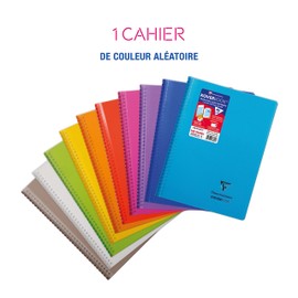 Clairefontaine 376601C College Notepad with Spiral Binding (Squared, 80 Sheets, DIN A4+) 1 Piece Assorted Colours