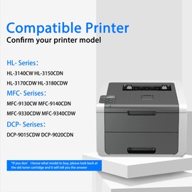 TN225 TN-225 Black High Yield Toner Cartridge 2 Pack Replacement for Brother TN 225 Toner for HL-3140CW MFC-9330CDW MFC-9340CDW HL-3180CDW MFC-9130CW MFC-9140CDN DCP-9015CDW Printer Toner TN225BK