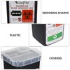 Beaupretty Disposal Blade Container Portable Sharps Container Razor Blades Dispenser