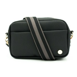 Crossbody Bags for Women - Willow Convertible Crossbody Purse by modern+chic, Wear on Shoulder or as Belt Bag, Made of Vegan Leather with Adjustable Strap and Exterior/Interior Pockets (Black)