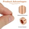 sourcing map 1/16"(1mm) Wire Rope Stop Sleeve, Copper Crimping Loops
