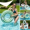 Xinghonyac Inflatable Pool Tubes with Handles - 3Pcs 30"x14" Striped