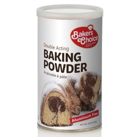 Double Acting Baking Powder, 8 oz. - Aluminum Free Baking Powder, Premium Grade, Vegan, Vegetarian, Kosher - By Baker’s Choice