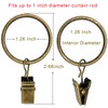 LLPJS 100 Pack Curtain Rings with Clips, Curtain Clip Rings