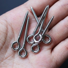 Tigofly 50 pcs 1.46inch 37mm Big Screws Stainless Steel Plug Hardware Jerk Baits Lure Making DIY Fishing Lure