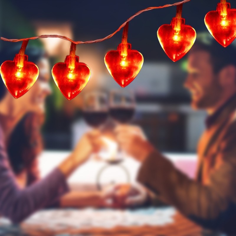 Love Heart Shaped String Lights 6 Meter 40 Leds Heart