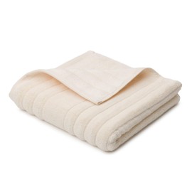 Gözze - Milan Terry Towel, Soft and Absorbent, 70% Organic Cotton/30% Viscose (Bamboo), Vegan, 50 x 100 cm - Cream