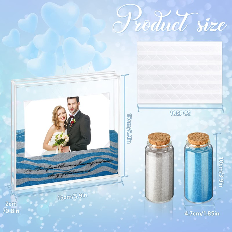 Roowest Sand Ceremony Kit for Wedding Includes Clear Acrylic Unity