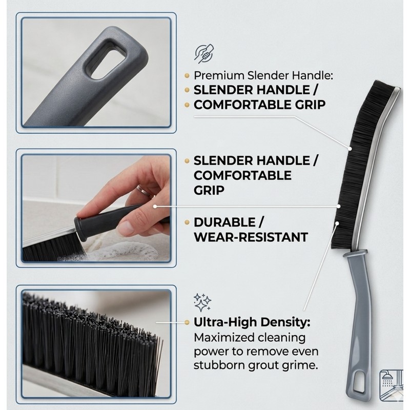 Crevice Cleaning Brush for Tile Joints & Window Frames –