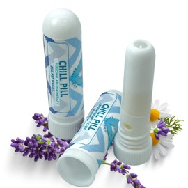 CHILL PILL 2PK Essential Oil Blend – Aromatherapy Tube with Lavender, Chamomile, Clary Sage – Soothing, Calming, Relaxing Fragrance – Stocking Stuffer