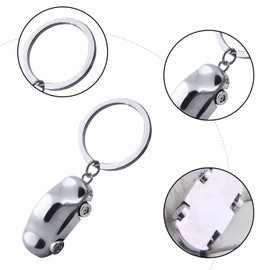RmKbe 2pcs Car Model Key Chain Metal Car Keyring Accessories Silver Metal Car Model Key Chains Cool Luxury Metal Keychain for Men Women