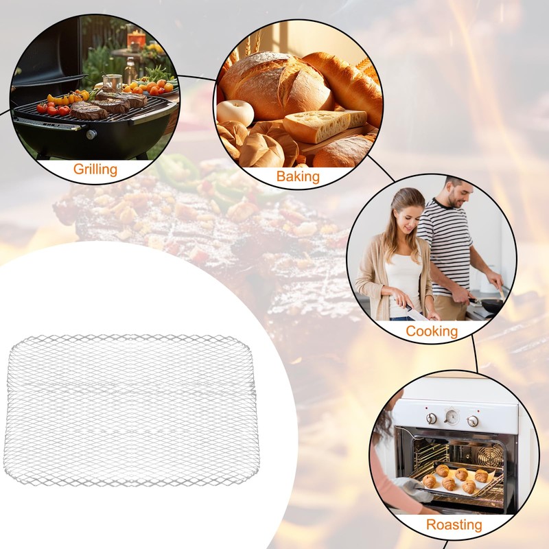 10 Pack BBQ Grill Mesh Mat,Mesh Baking Tray,Grill Mesh,Disposable Barbecue
