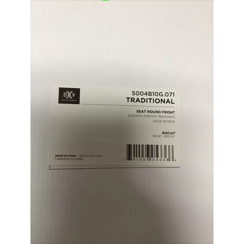 DXV Toilet Seat Biscuit Traditional Round 5004B10G.071 3rd Floor.