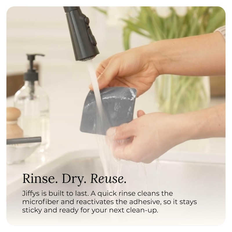 Jiffys Restickable Cleaning Pads – Reusable, Washable, Multi-Surface Cleaner for